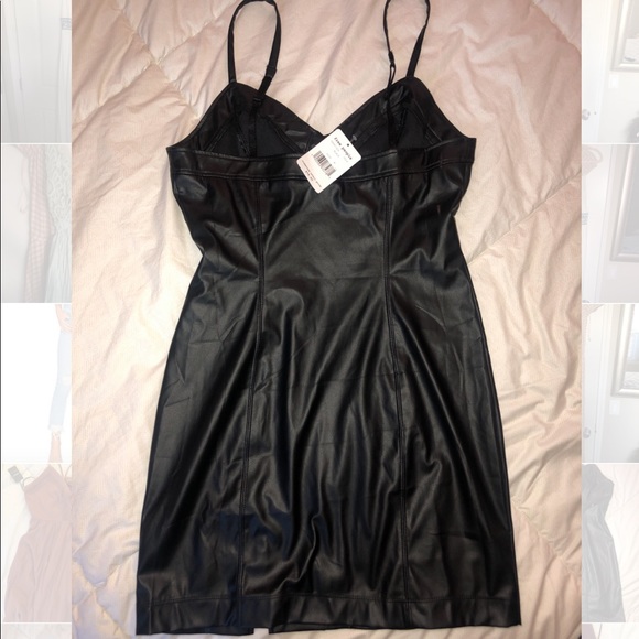Free people faux leather dress NWT - Picture 2 of 2